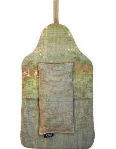 Beautiful soft quilted kantha hot water bottle covers - Euphorbia