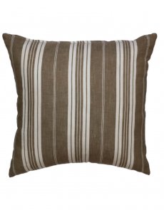 Taupe Stripe Cushion 2 - front and reverse